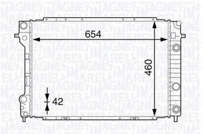 MAGNETI MARELLI 350213130900 -  Радиатор, охлаждение двигателя